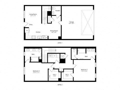 the floor plan of the apartments